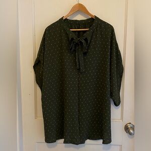 Green SHEIN Blouse